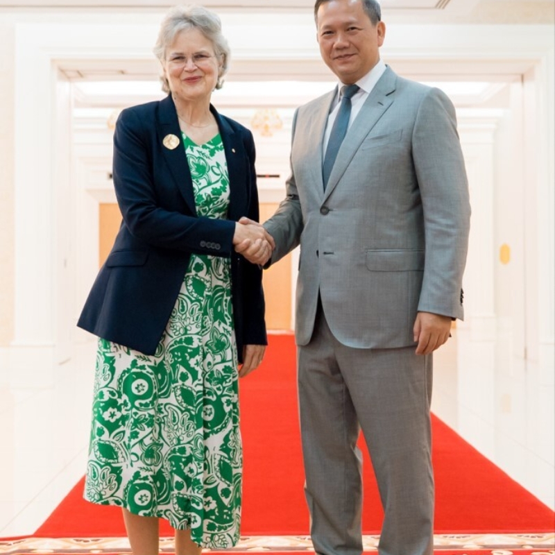 Governor with H E Mr Hun Manet Prime Minister of Cambodia