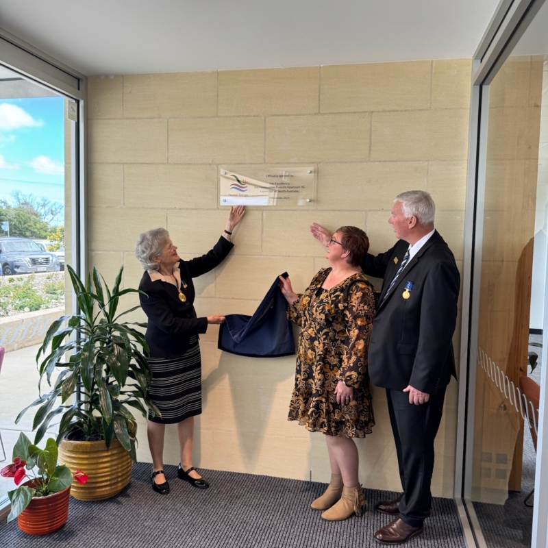 HE with Shari and Des Noll at the WRC opening