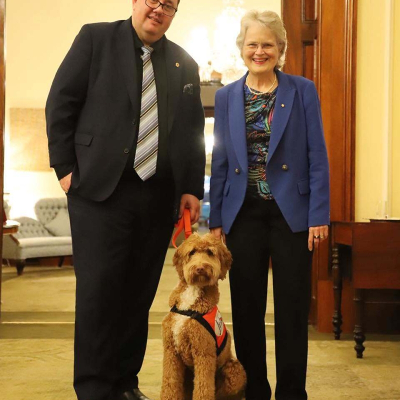 HE with the Lions Assistance Dog