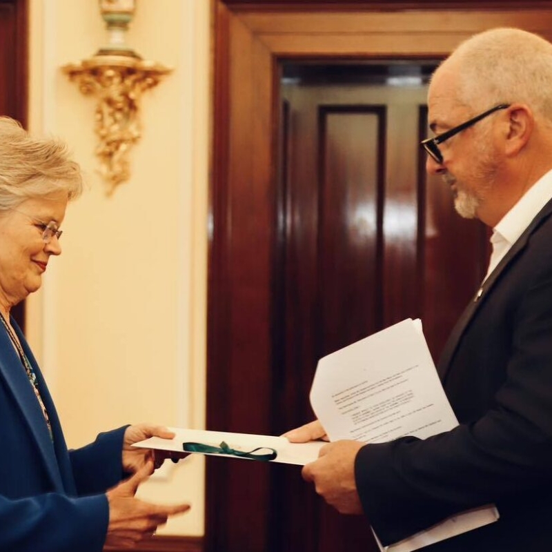 Her Excellency and Leon Bignell