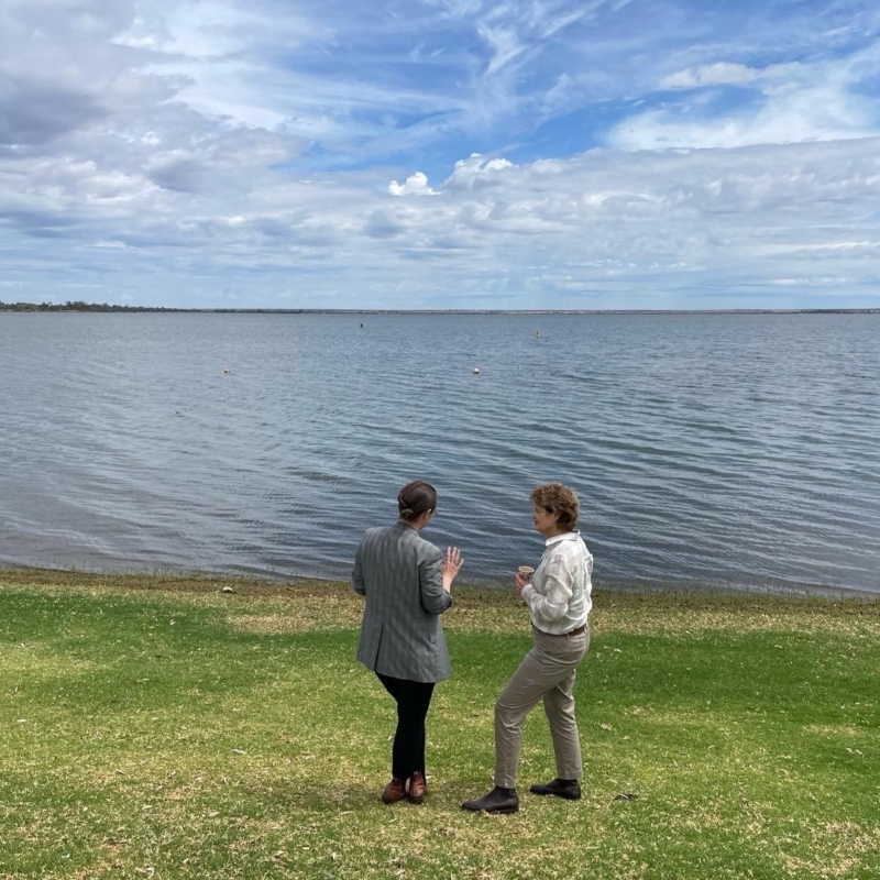 Her Excellency at Lake Bonney