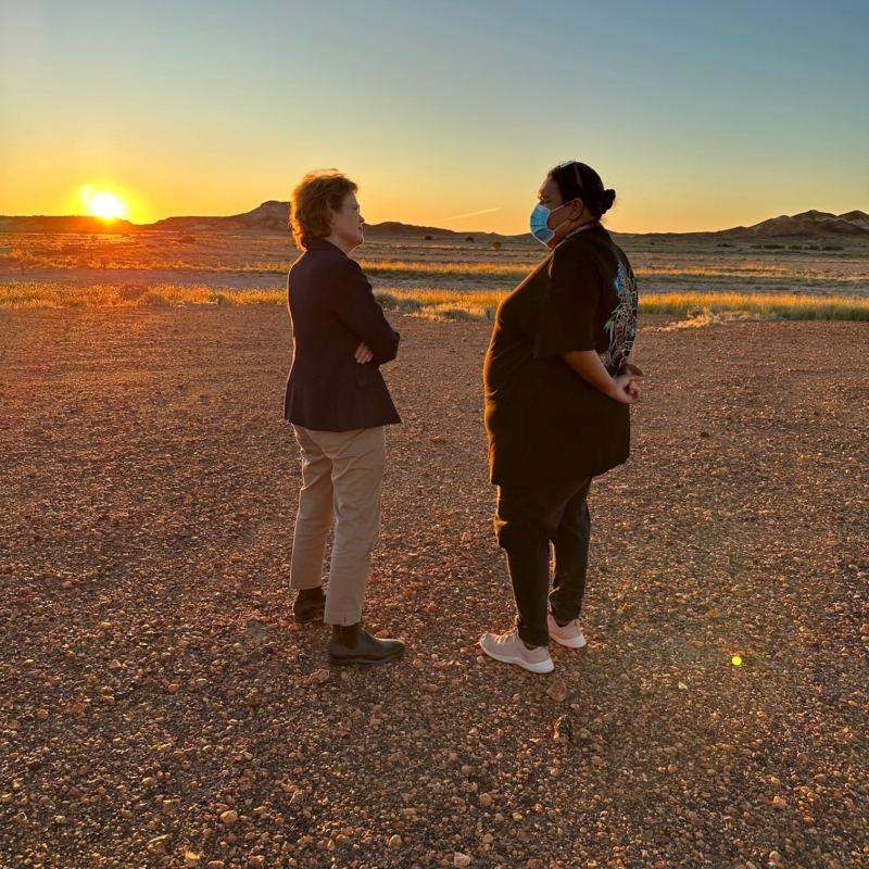 Her Excellency at the Breakaways National Park Coober Pedy