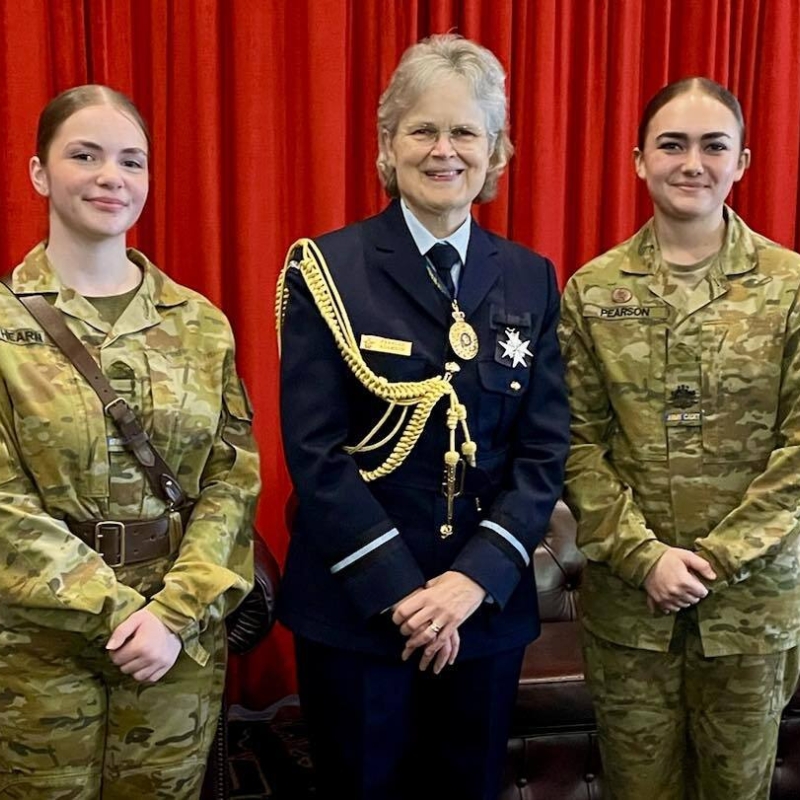 Her Excellency at the Cadet Parade