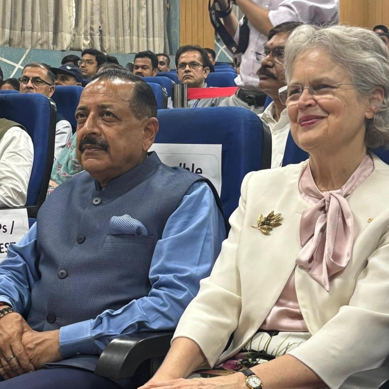 India space viewing in Delhi with Union Minister